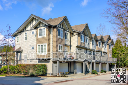 A perfect neighbourhood. New townhouses on spring season