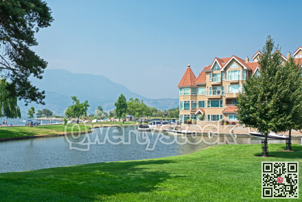 Luxury residential building at waterfront in Vancouver, Canada