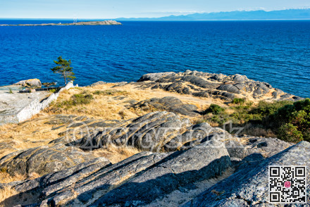 Seascape with Pacific ocean overview from Vancouver island