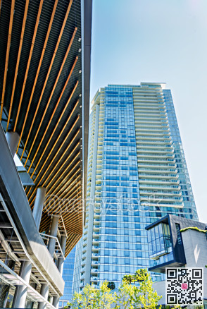 Architecture of modern buildings in downtown of Vancouver, Canada