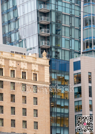 Modern and historical buildings in downtown of Vancouver