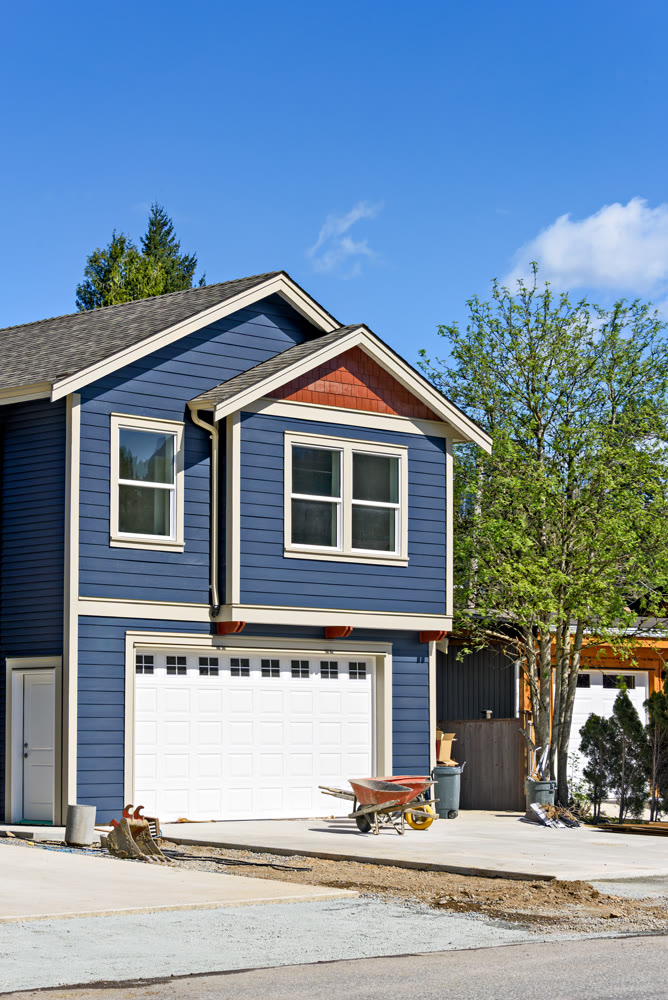 Brand new house on the final stage of construction