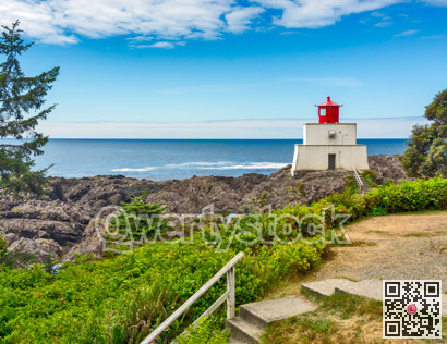 Scenery veiw of Lighthous on Vancouver island and Pacific ocean veiw