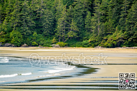 Tidal waves are coming into Pacific ocean inlet on Vancouver island