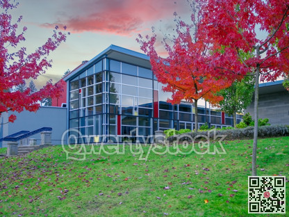 An office building on autumn season 2007 in Vancouver, Canada
