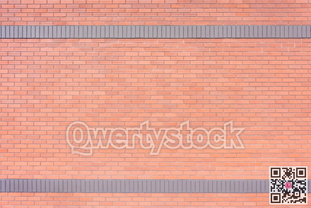Red brick wall abstract background texture with two lanes