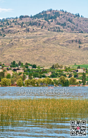 Warm summer evening on Osoyoos lake resort