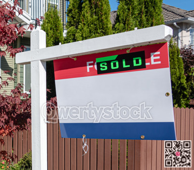 Real Estate Sold and House For Sale Sign on the Post