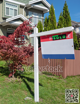 Real Estate Sold and House For Sale Sign