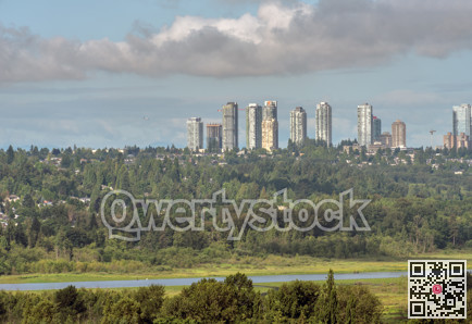 CItyscape on bright summer morning in Vancouver