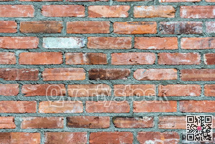 Used red brick wall abstract background texture