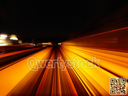 Vancouver skytrain rapid transportation through the night