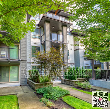 New apartment residential building on blue sky background
