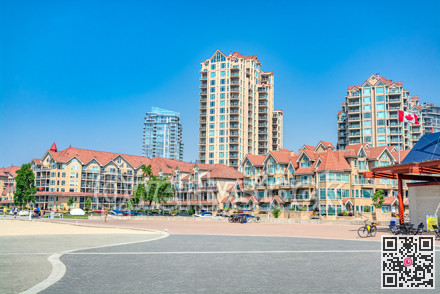Resort and residential area in downtown of Kelowna