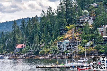 Deep Cove bay view on cloudy day