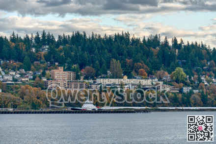Beautiful view of small city on the autumn season in North America