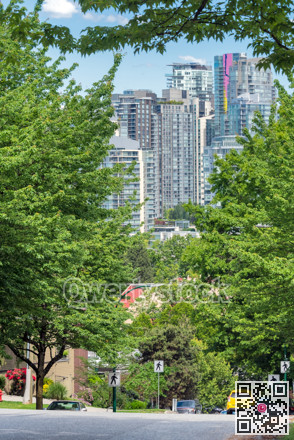 View at Vancouver downtown from West 7th avenue