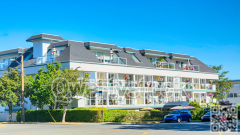 Street view with nice residential building in Victoria, British Columbia